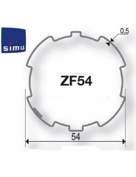 Bagues moteur Simu T5 - Dmi5 ZF 54 - 9011000 - Volet roulant
