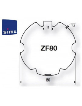 Bagues moteur Simu T5 - Dmi5 ZF 80 - 9521033 - Volet roulant
