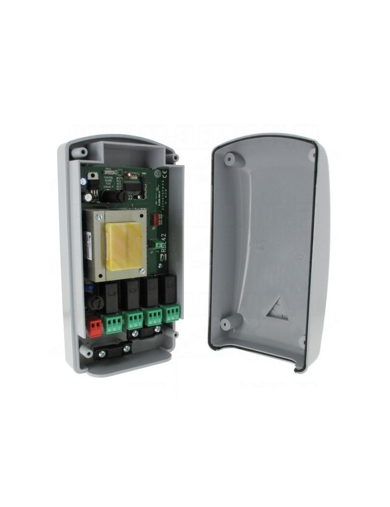 Récepteur Radio Externe Aprimatic Unico RR SE 41923/009 – 1 Canal, 24V, Portée 40-120 M, Compatible Télécommandes TR2 TR4 TM4, Gestion Portail/volet
