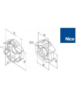 Support moteur Nice Era M - Compact aluminium - 535.10092