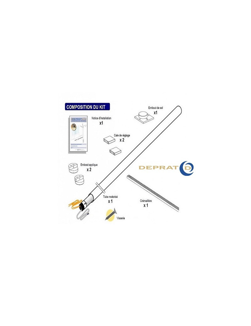 Moteur Deprat Tempo Win Com radio - 090K100B-240 - Baie coulissante Moteur Deprat Tempo Win Com radio - 090K100B-240 - Baie coulissante